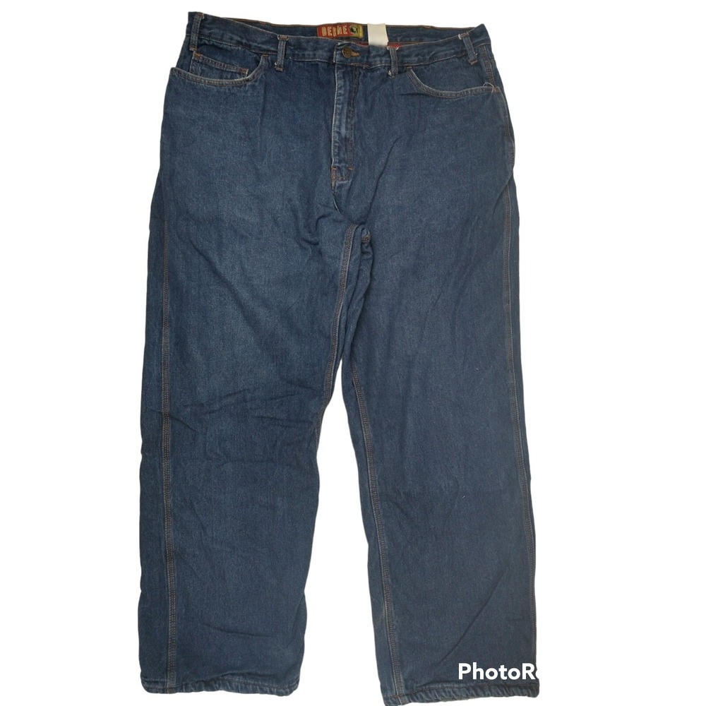 Berne FLANNEL LINED BLUE DENIM JEANS SIZE 40x30‎ Cold Gear Winter Wear